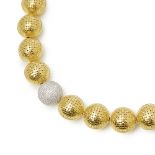 Bottega Veneta 18k Yellow & White Gold Diamond Sfera Statement Necklace