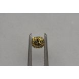 Radiant-shaped diamond weighing app. 0.61ct. Colour : Yellow .Clarity :VS2