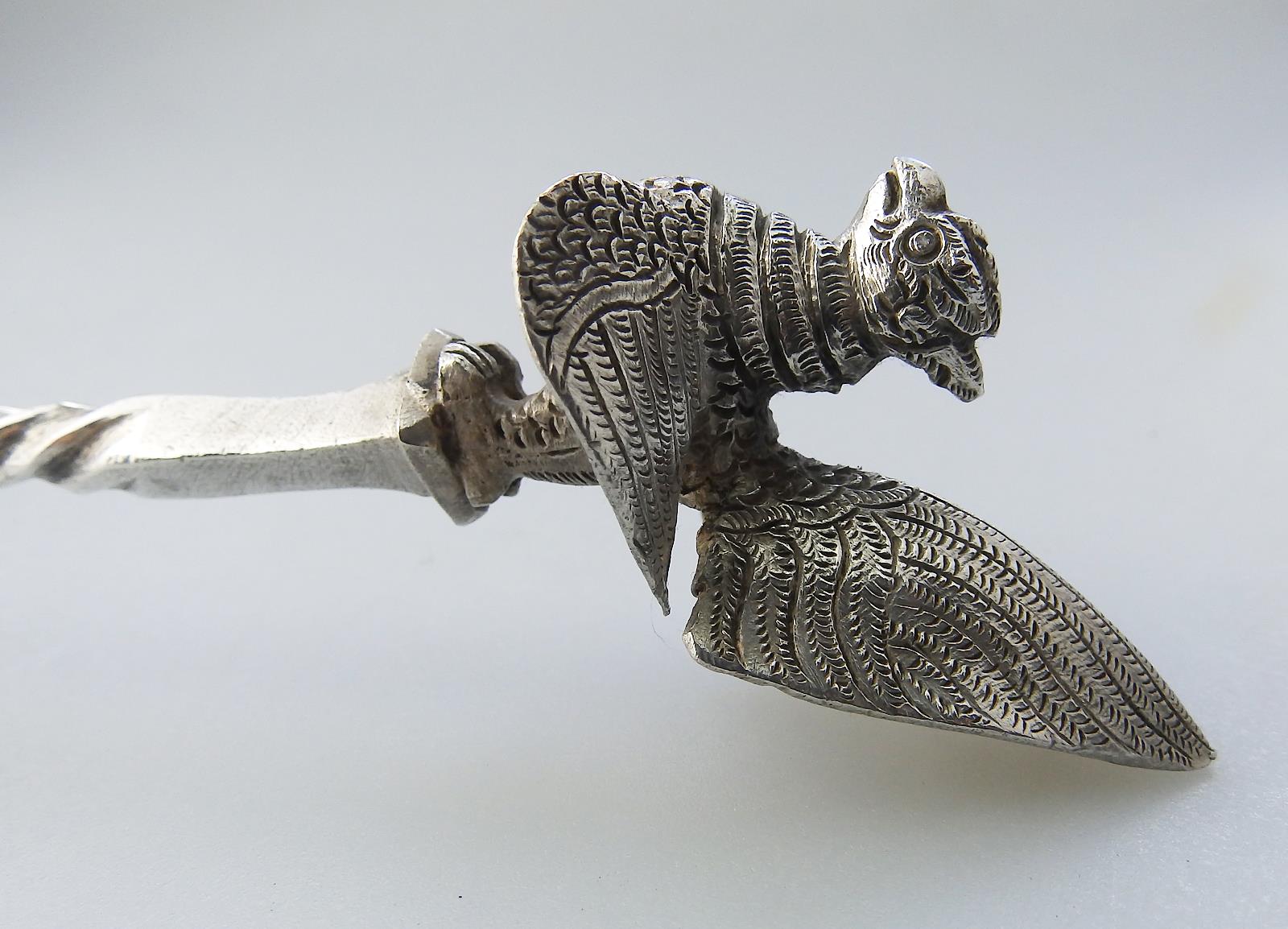 Aztec Asia Ancient Antique Solid Silver unique rare novelty Spoon Mould - Image 3 of 9