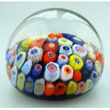 Vintage Scottish Glass Paperweights : Strathearn millefiori cane Mid 20th C