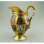 Antique Old Paris Porcelain an extraordinary & Very Fine gilt Jug C.1810