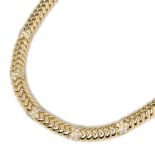 Bulgari 18k Yellow Gold Diamond Link Statement Necklace