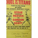 Rare 1962 USA Cinema poster – Duel of the Titans