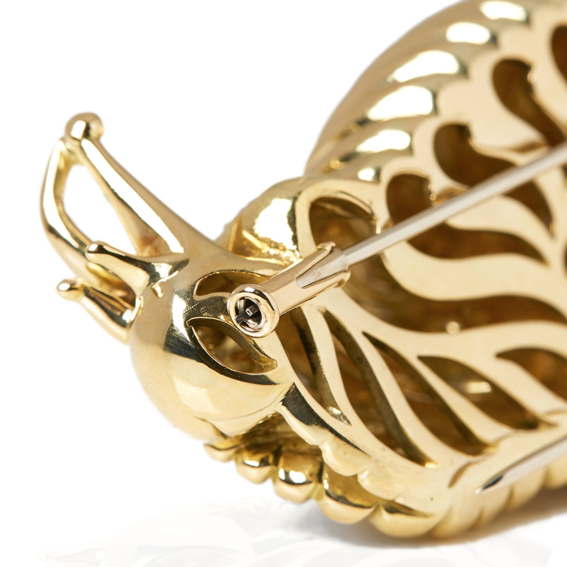 René Boivin 18k Yellow Gold Diamond Vintage Snail Brooch - Image 7 of 8