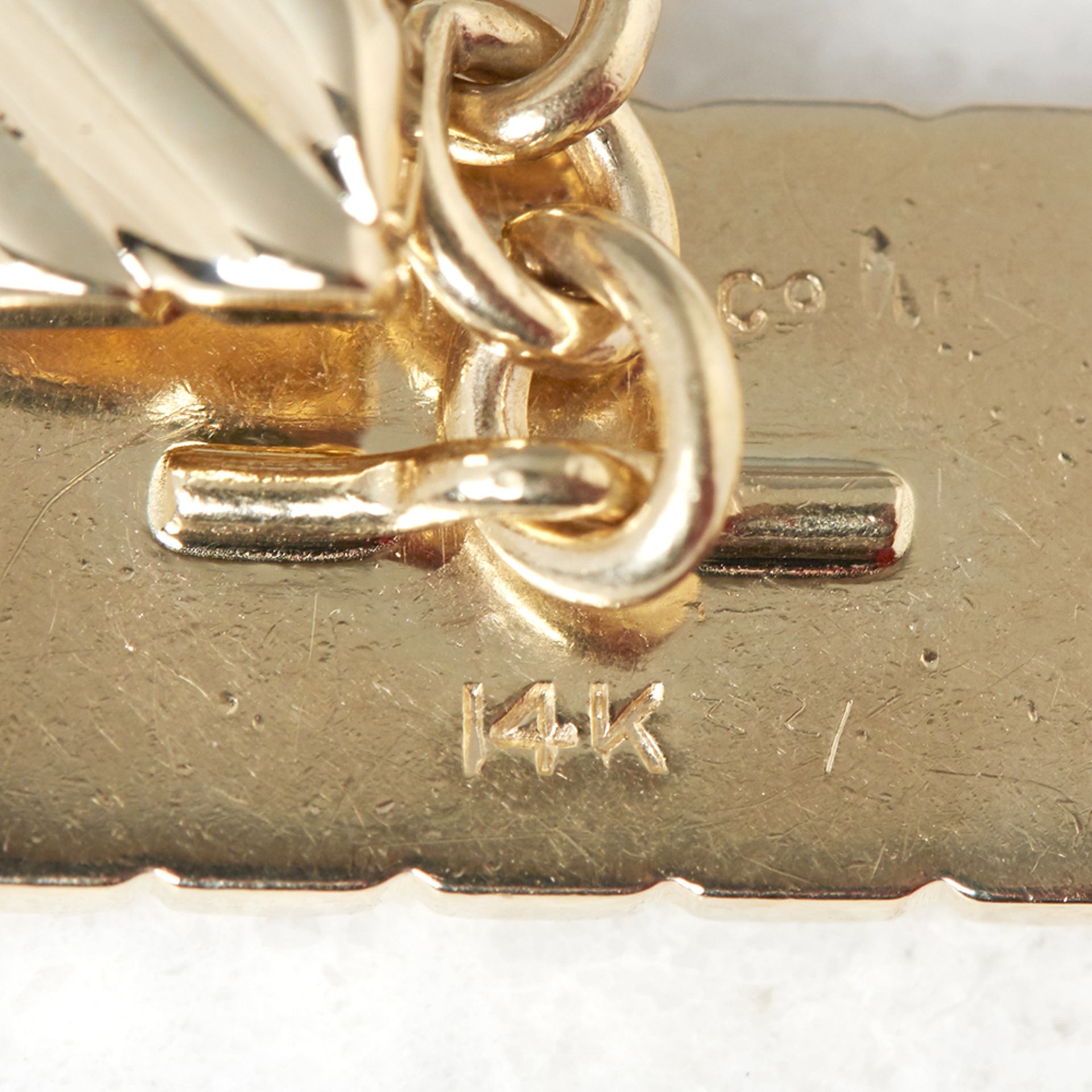 Tiffany & Co. 14k Yellow Gold Stripe Design Retro Cufflinks - Image 2 of 7