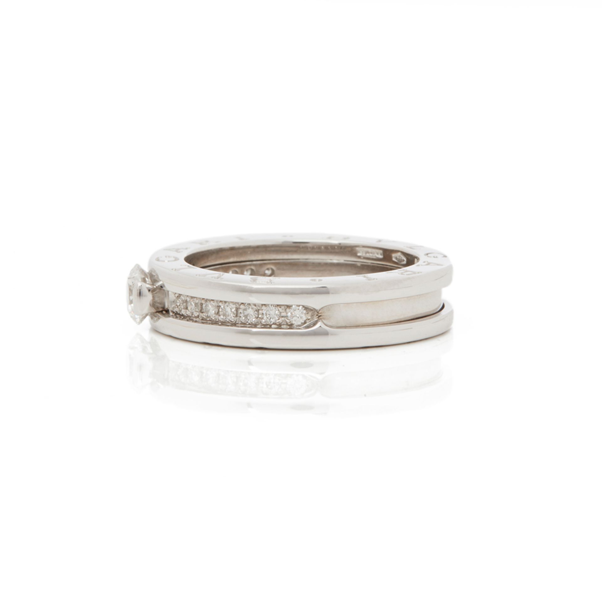 Bulgari 18k White Gold Diamond B.Zero 1 Ring - Image 6 of 8