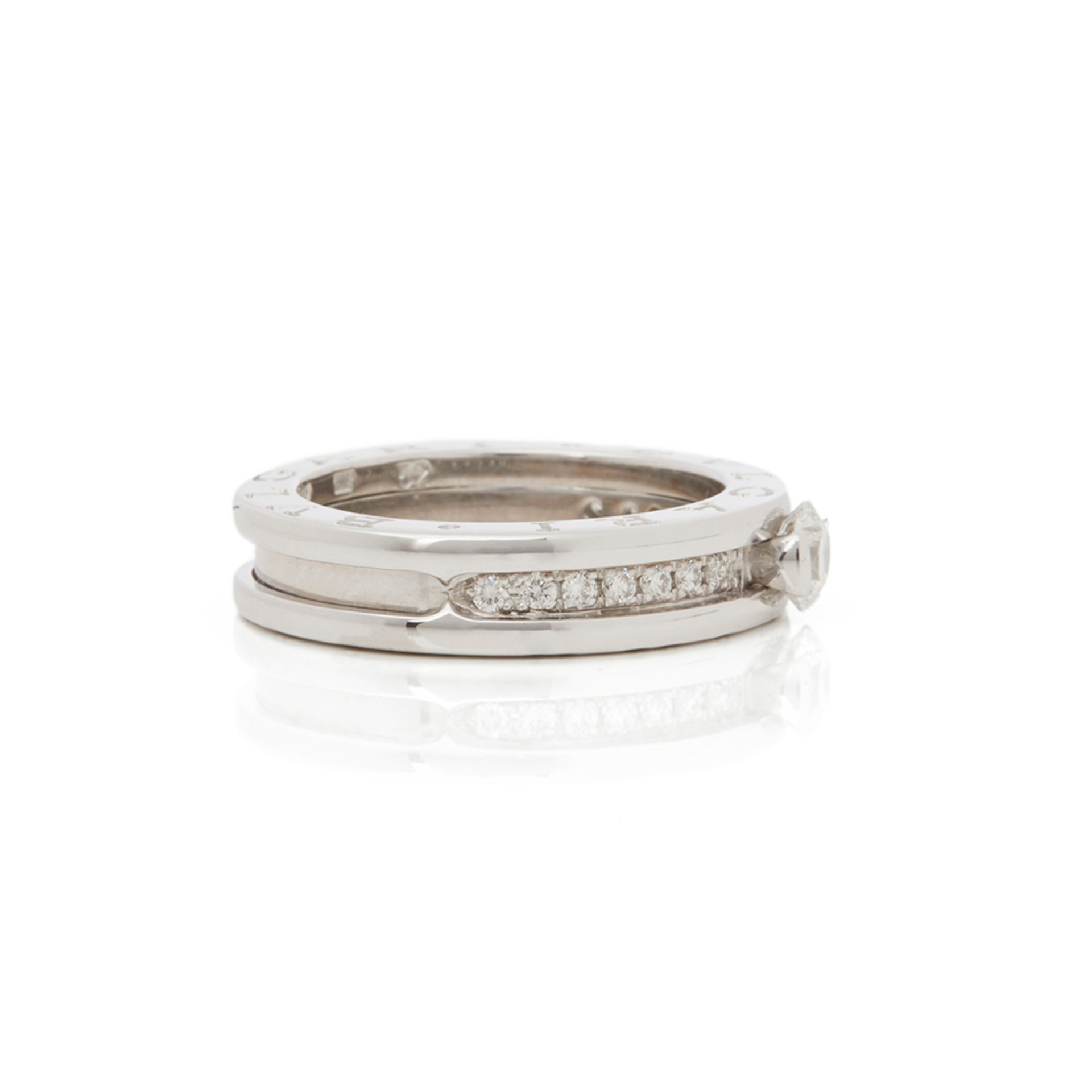 Bulgari 18k White Gold Diamond B.Zero 1 Ring - Image 7 of 8