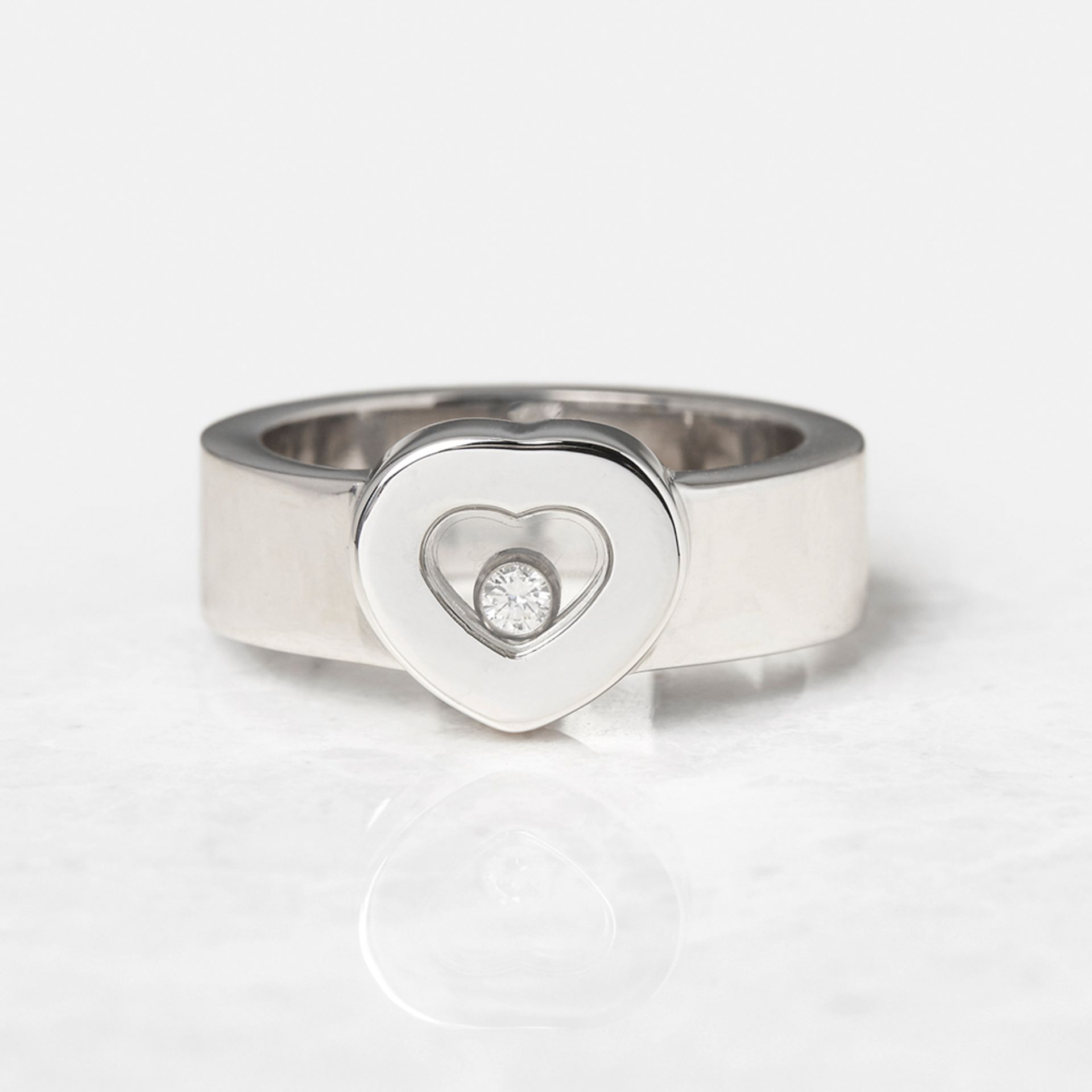 Chopard 18k White Gold Heart Happy Diamonds Ring - Image 6 of 7