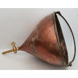 Antique Large Copper and Brass Funnel Possibly Former Brewery Item Keyte