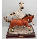 Vintage Retro La Anina Collection Double Horse Figure