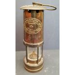 Vintage Brass Cambrian Miners Safety Lamp No. 60726 E Thomas & Williams Aberdare Wales