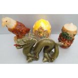 Vintage 4 x Novelty Candles 1 x Dragon or Sea Serpent 1 x Eagle 2 x Festive