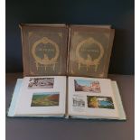 Antique 2 x Books The Art Journals Dated 1849 & 1858 plus a Postcard Album