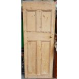 Antique Vintage Solid Pine Door & Two Antique Victorian Cast Iron Fire Surrounds