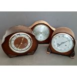 Antique & Vintage 3 x Mantel Clocks Includes 2 Smiths & 1 Federal