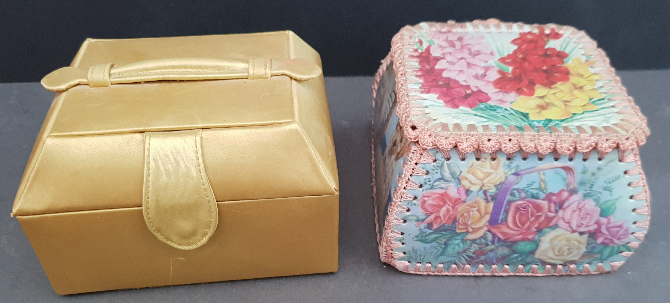 Vintage Retro Jewellery Box & Sewing Box