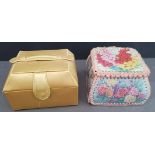 Vintage Retro Jewellery Box & Sewing Box