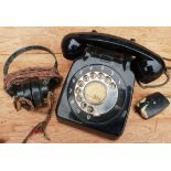 Antique Vintage BT Bakelite Telephone & Head Set