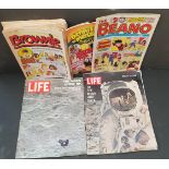 Vintage Parcel of Ephemera Life Moon Landing 1969 Magazines and Comics