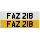 FAZ 218, on DVLA retention ready to transfer.