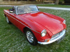 1978 MGB Roadster, Chrome bumper.