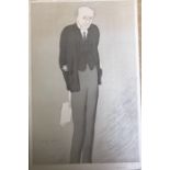 1930s Lithograph by Max Beerbohm - Caricature portrait of Lord Robert Cecil