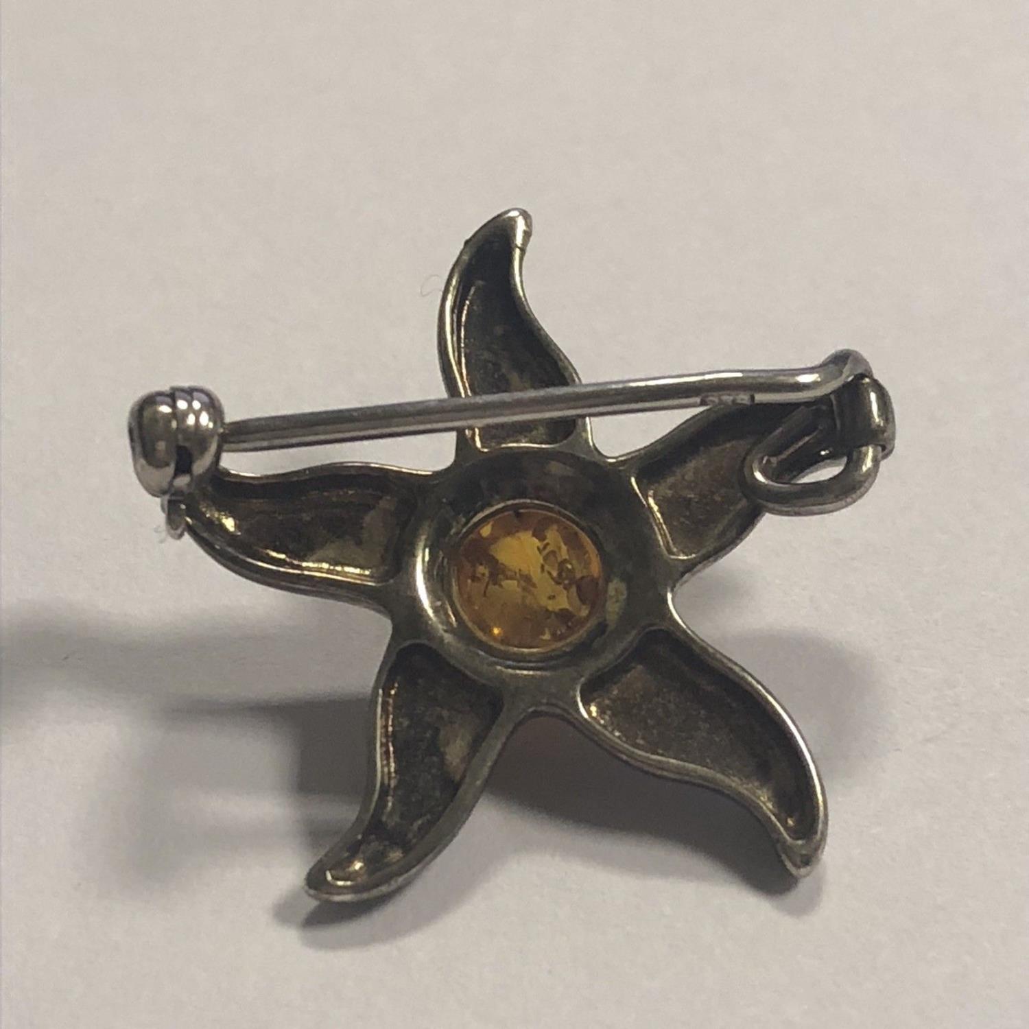 Vintage Silver (marked 925) Starfish Brooch - Image 2 of 2