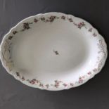 Antique W H Grindley & Co Oval Serving Platter SUNBEAM C.1915 Pretty Floral Pink