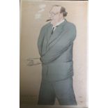 1930s Lithograph by Max Beerbohm - Caricature portrait of Mr J.H Garvin