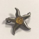 Vintage Silver (marked 925) Starfish Brooch