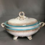 Antique Victorian 19th Century Furnival Large Soup Tureen Serving Bowl Dish
