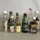 A parcel of 10 alcoholic drink miniatures with free UK delivery and No Reserve