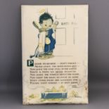 A Vintage 1930's Mabel Lucie Attwell Bathroom Sign by Valentine & Sons