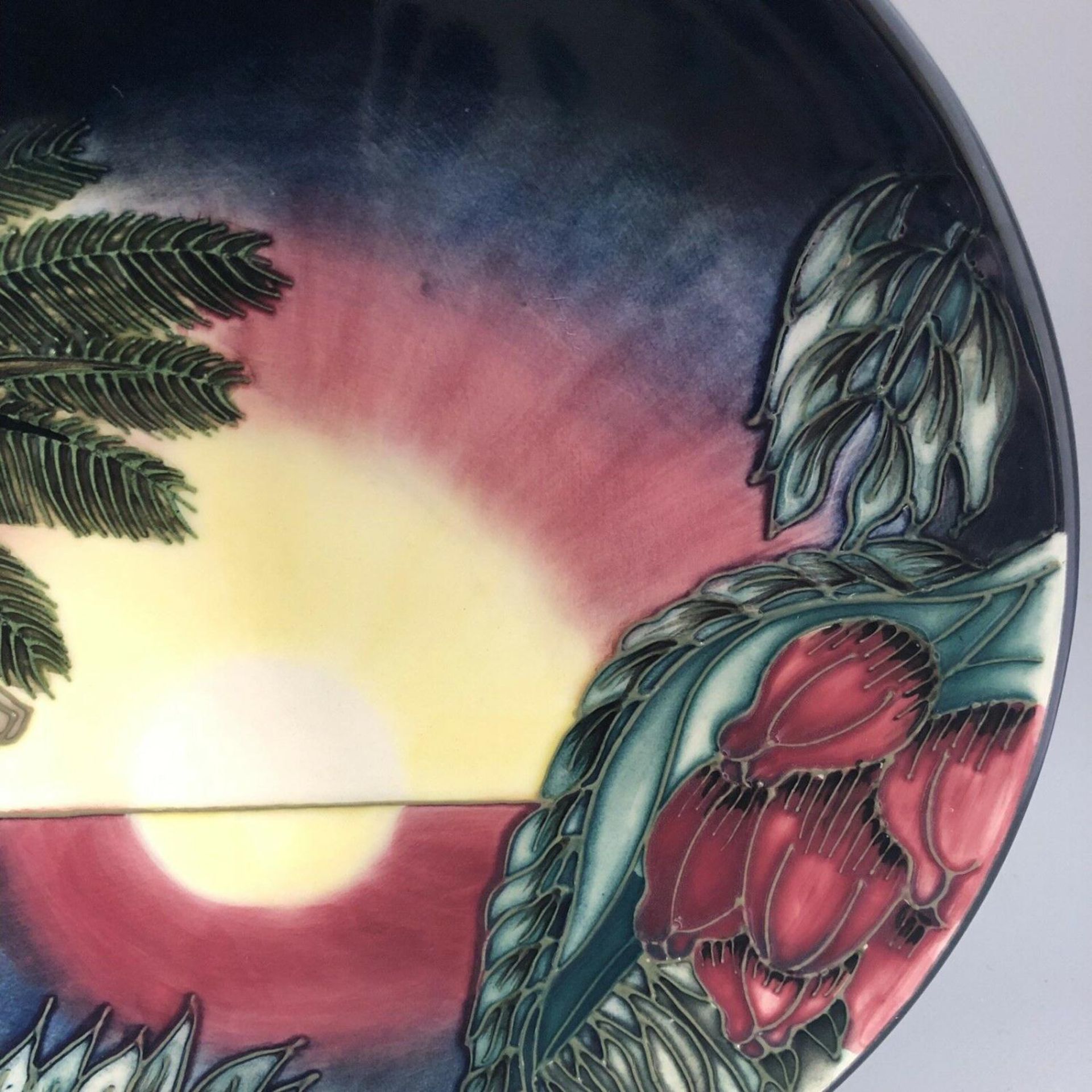 Limited Edition Moorcroft pottery plate Millennium Birth of Light Nicola Slaney - Image 3 of 4