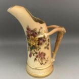 c1917, A Royal Worcester Blush Ivory Tusk Shaped Jug