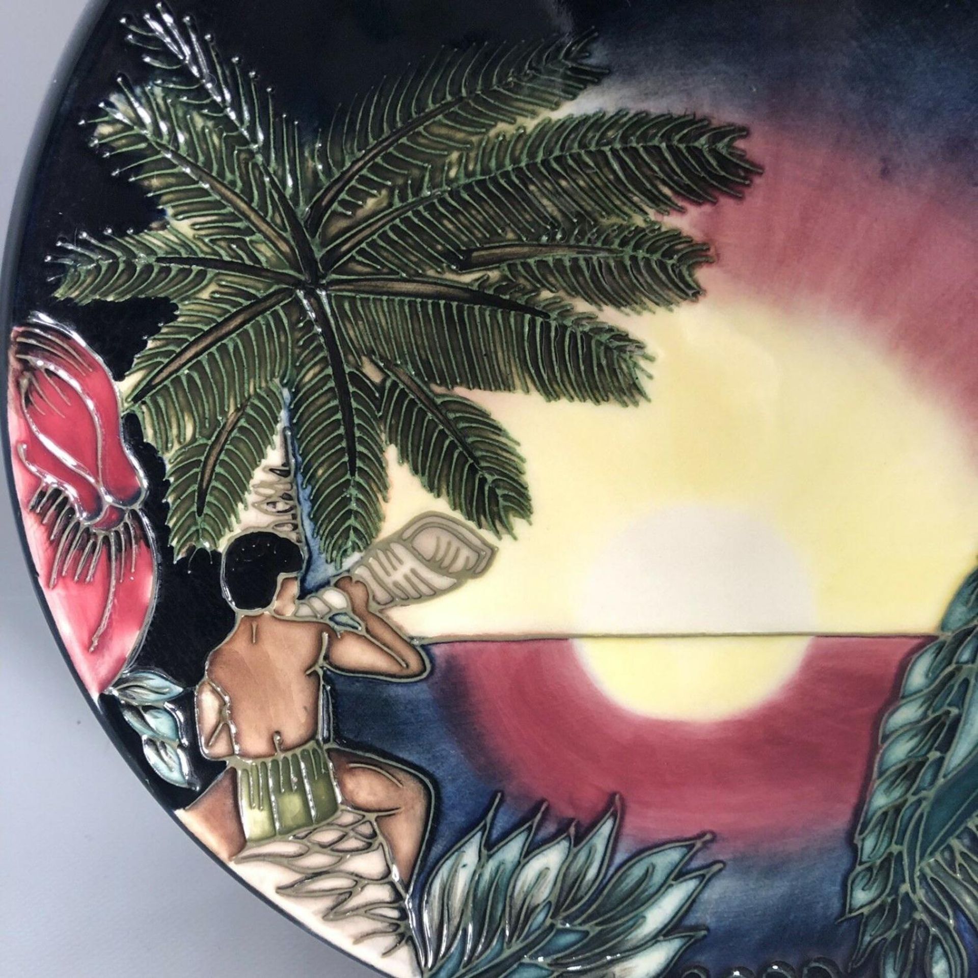 Limited Edition Moorcroft pottery plate Millennium Birth of Light Nicola Slaney - Image 2 of 4