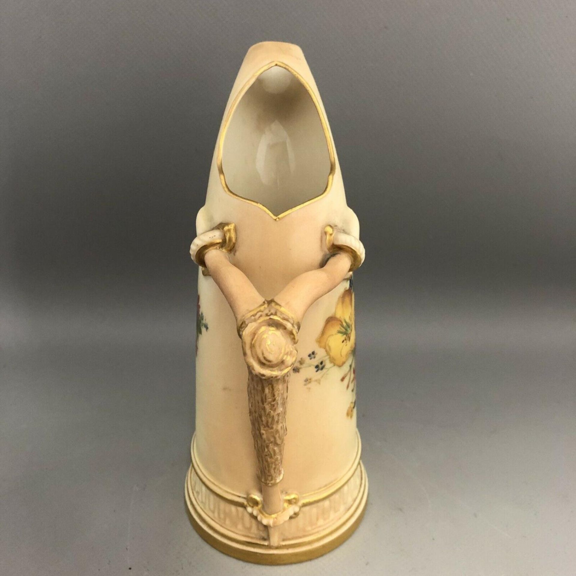 c1907, A Royal Worcester Blush Ivory Tusk Shaped Jug - Image 2 of 5