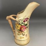 c1907, A Royal Worcester Blush Ivory Tusk Shaped Jug