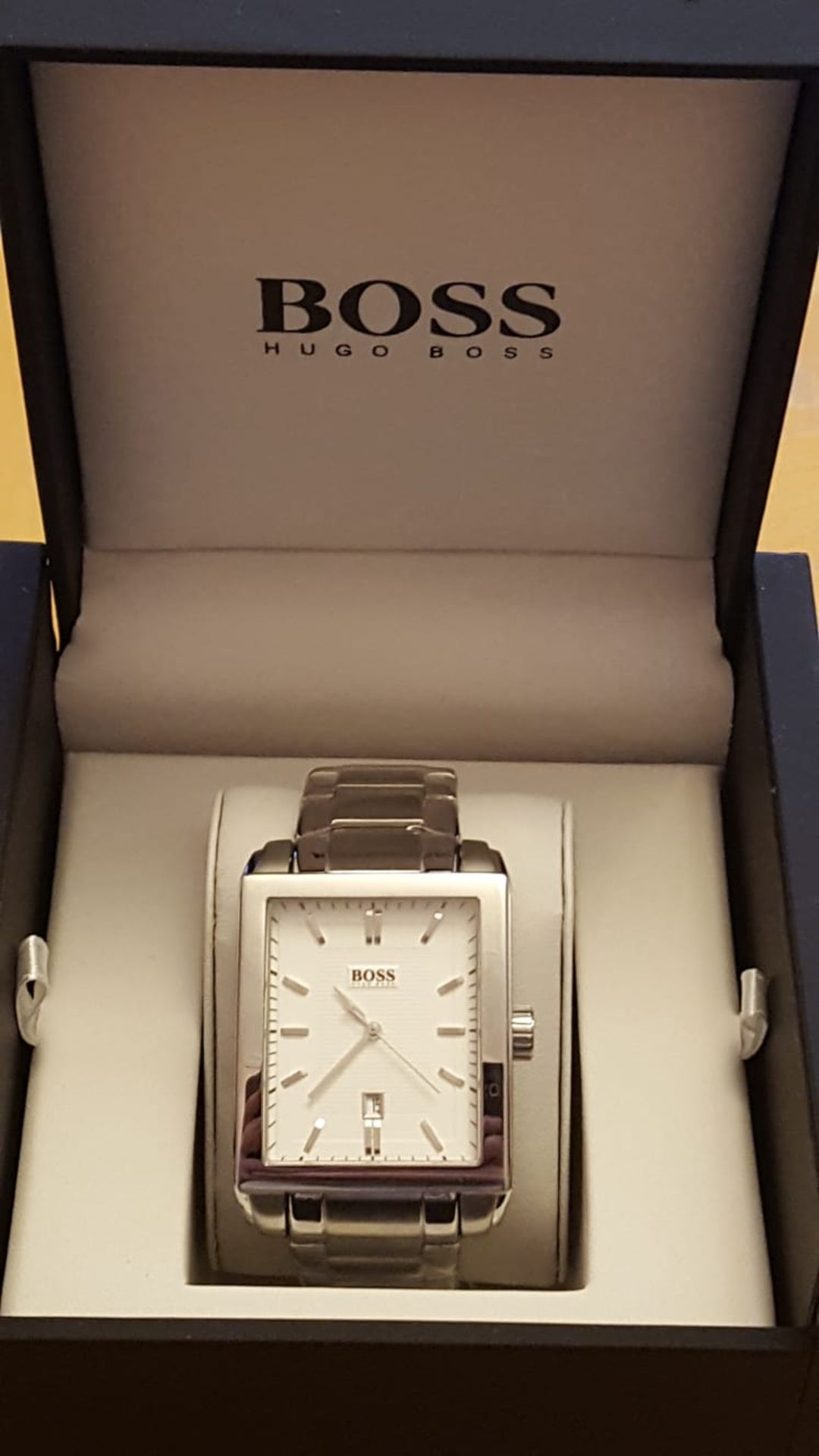 Brand New Hugo Boss Mens Classic åwatch, Hb1512772, Rectangular Stainless Steel Bracelet Watch, - Image 2 of 2