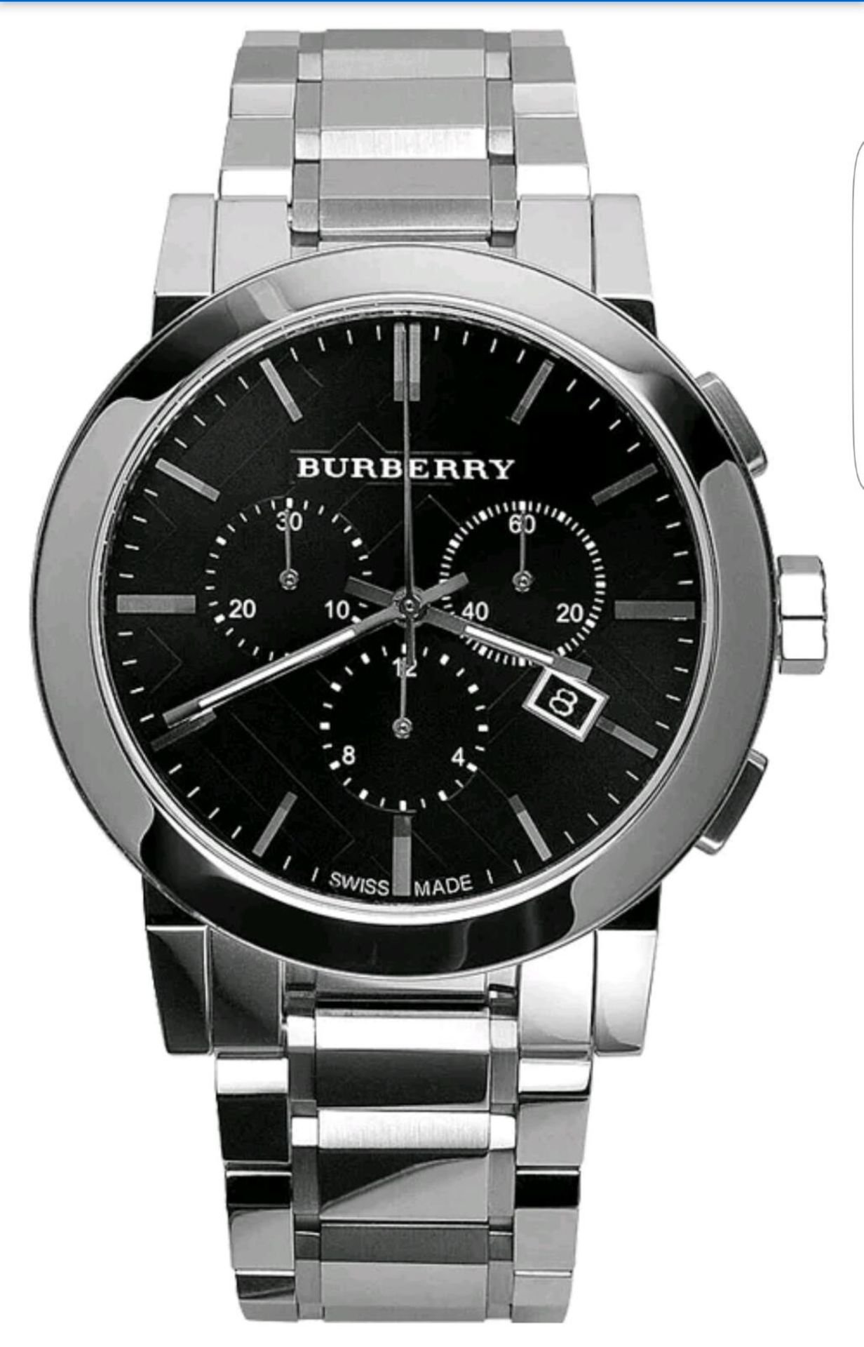 Brand New Burberry BU9351 Gents Designer Watch - Complete With Original Burberry Box & Manual