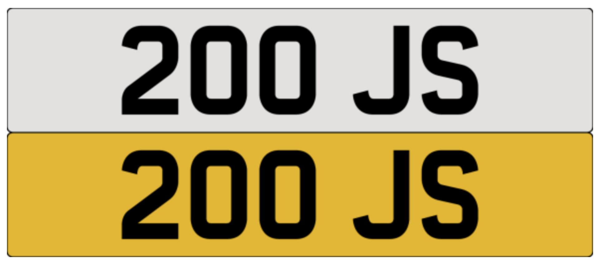 200 JS on DVLA retention, ready to transfer.