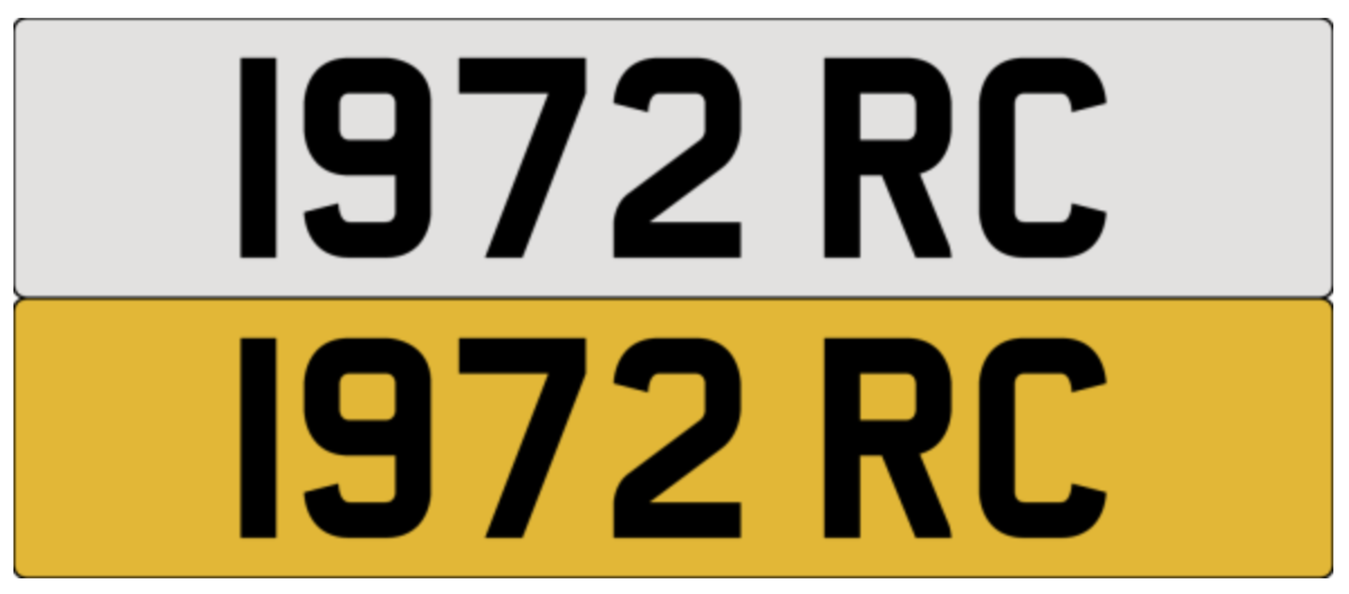 1972 RC on DVLA retention, ready to transfer.