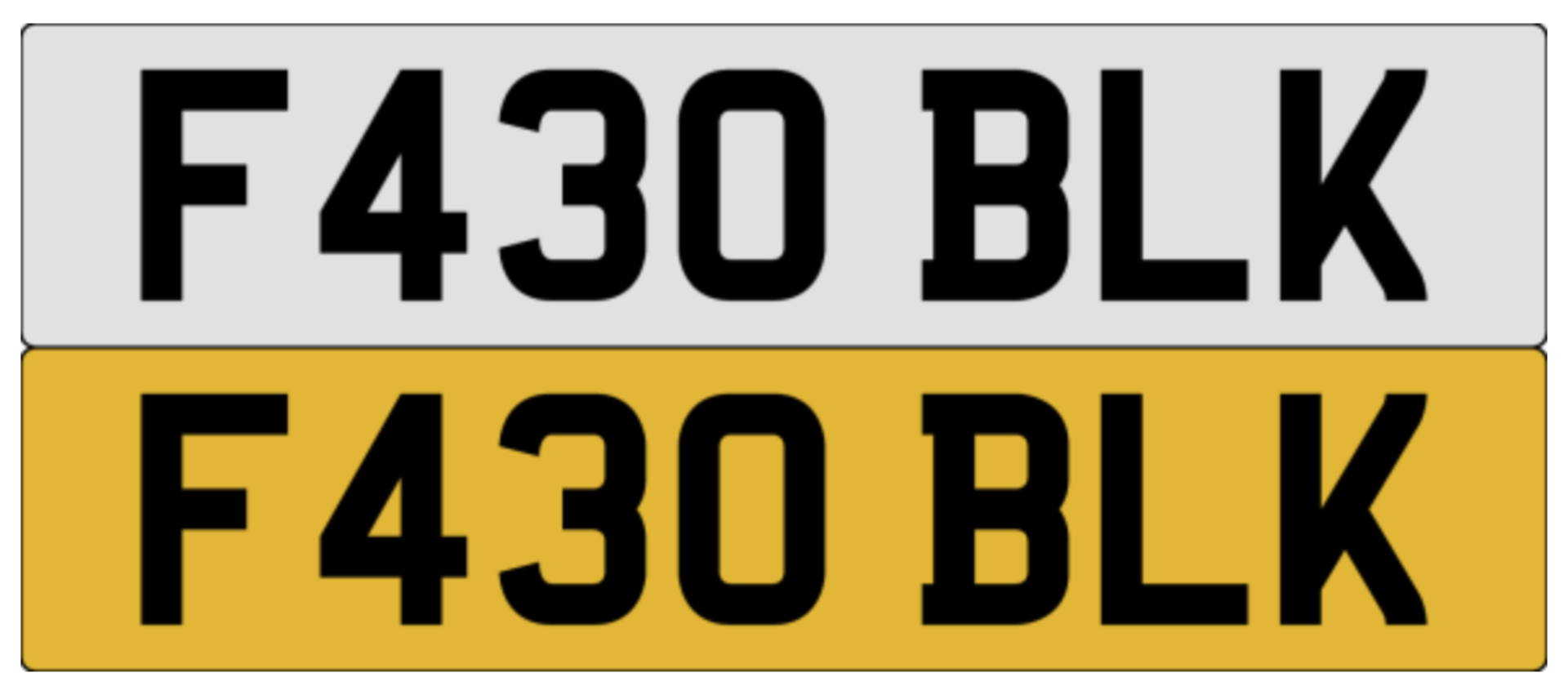 F430 BLK on DVLA retention, ready to transfer.