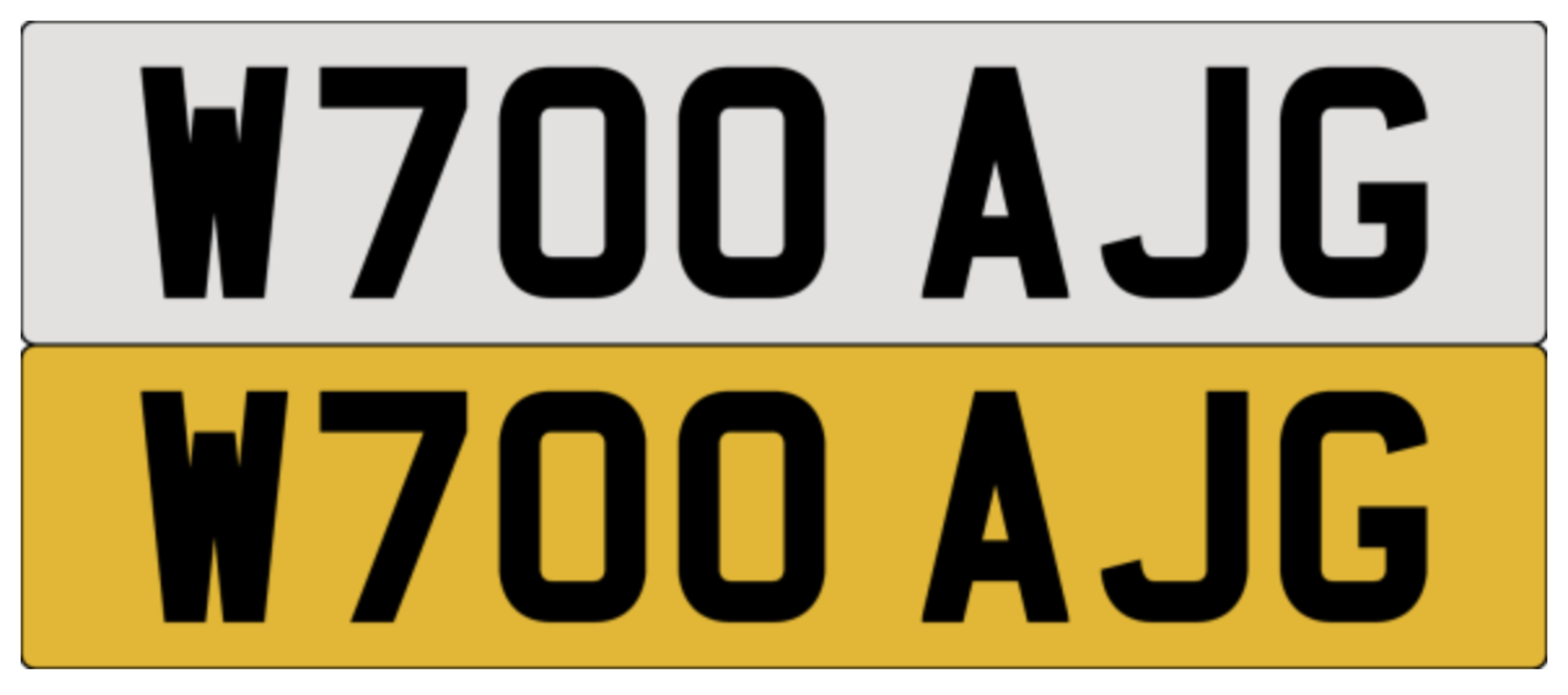 W700 AJG on DVLA retention, ready to transfer.