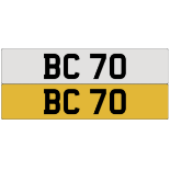 BC 70 on DVLA retention, ready to transfer.