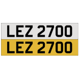 LEZ 2700 on DVLA retention, ready to transfer.