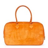 Hermès Orange H Veau Doblis Plume Elan 28cm