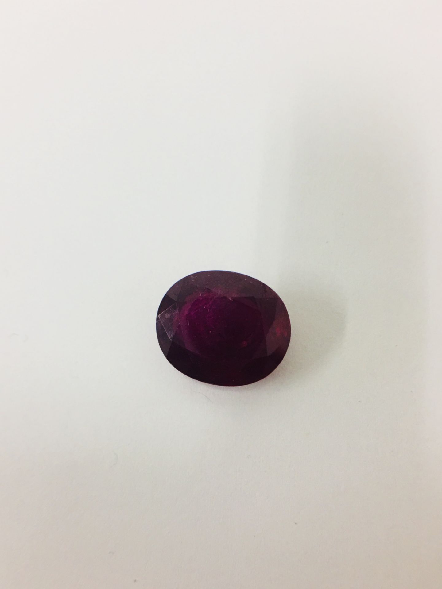 10.23ct ruby 16mmx12mm, fracture filled treatment GRS certificated