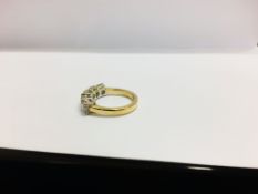 2.50ct diamond five stone ring. 5 x brilliant cut diamonds ( 0.50ct ) i colour and i1 clarity. 4