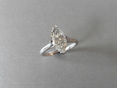 1.01ct Marquis cut diamond solitaire ring,1.01ct marquis cut diamond F colour si1 clarity,